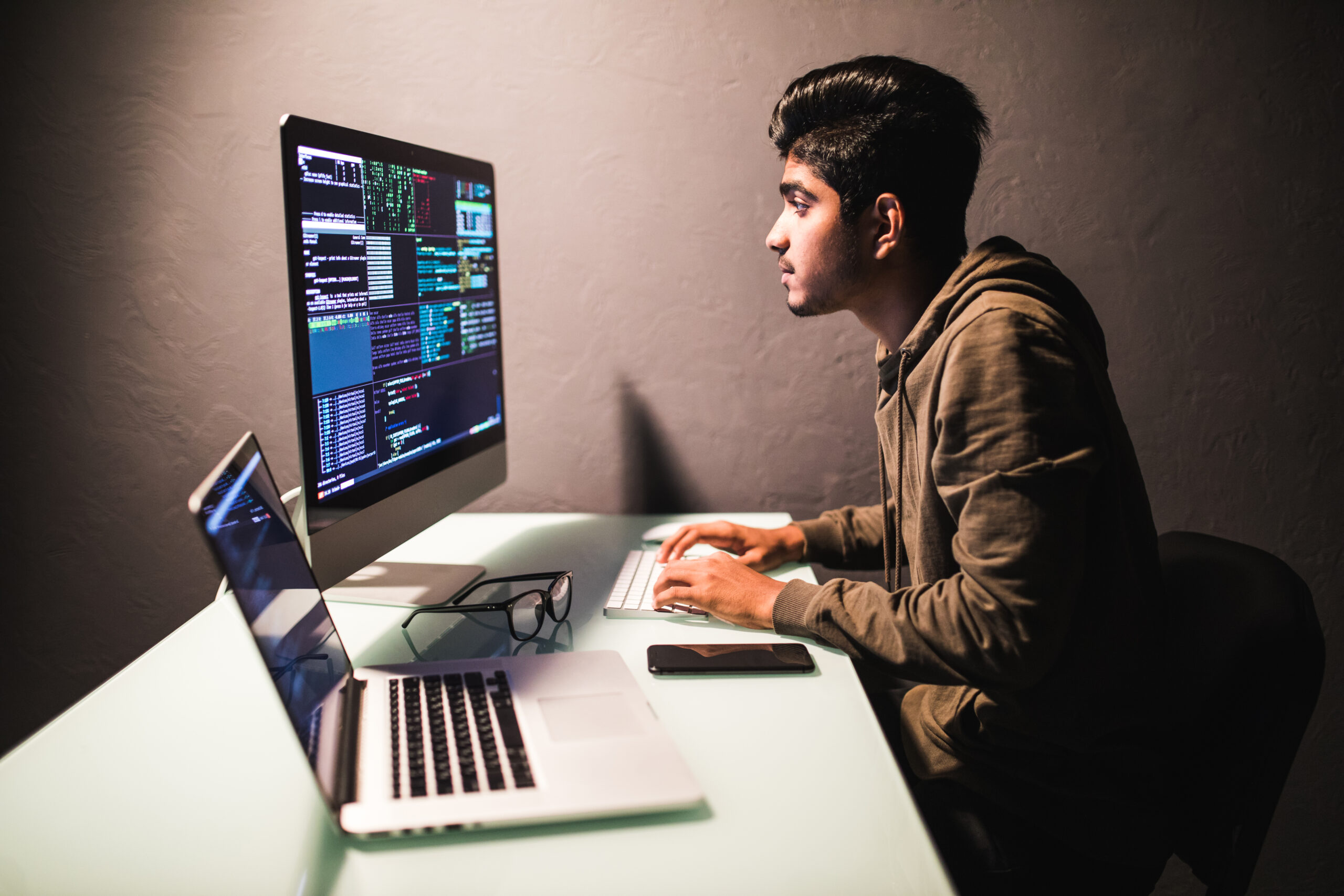 Developer focused on monitoring and securing code across multiple devices